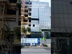 Estrutura oculta 8mm 12A/16A 8mm fachada de parede de cortina de vidro para edifícios comerciais