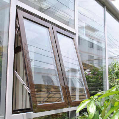 Da prova de alumínio da chuva de Windows da tempestade da vitrificação dobro janela respirável do toldo da liga