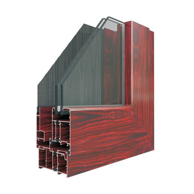 Assaltante Proof Glazed Double Windows de alumínio de vidro moderado com tela do mosquito