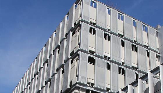 Painel perfurado de alumínio para fachada de construção parede cortina folha de metal