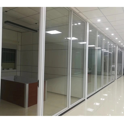 Separação de vidro Frameless interior da coluna dos divisores de sala da janela da parede do escritório