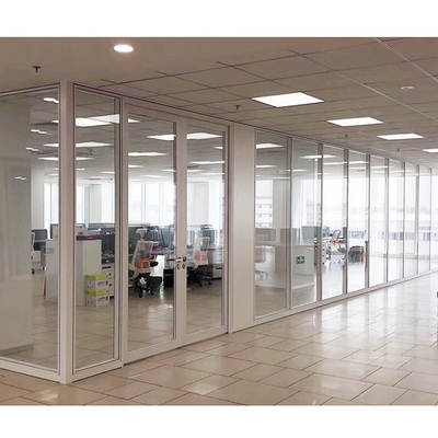 Separação de vidro Frameless interior da coluna dos divisores de sala da janela da parede do escritório