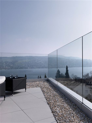 Trilhos de vidro Frameless customizáveis que pavimentam a instalação fácil montada