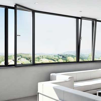 Quadro de vidro de alumínio de Windows da fita moderna da fachada do painel para a construção