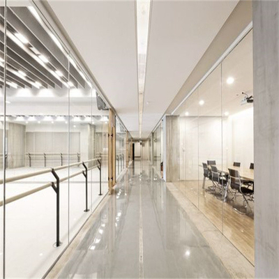 Paredes de separação de vidro Frameless à prova de som para o estúdio da dança/gravação