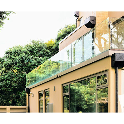 Balaustrada de vidro Frameless de aço inoxidável moderna característica endurecida da segurança