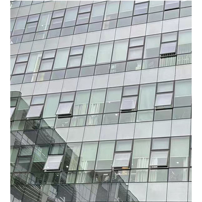 Fachada de vidro reflexiva da parede de cortina da isolação térmica abertura de 0% - de 90%