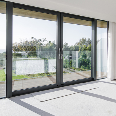 Quadro de alumínio porta de vidro moderada isolada com a porta Elevador-deslizante da prova do furacão