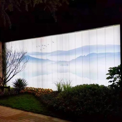 6mm U dão forma à fachada de vidro geada clara moderada da cortina com desenhos entrelinhando kejme'noykejme