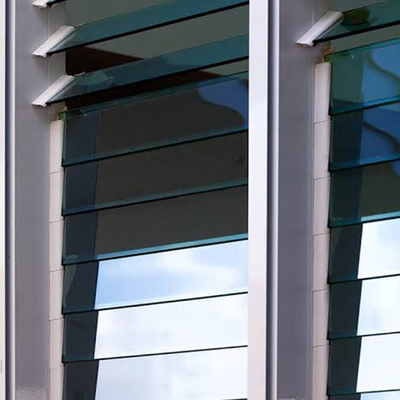 Telas de vidro ajustáveis com painel de vidro temperado para edifícios residenciais