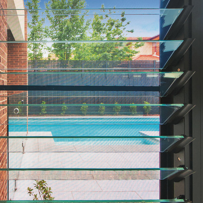 Telas de vidro ajustáveis com painel de vidro temperado para edifícios residenciais