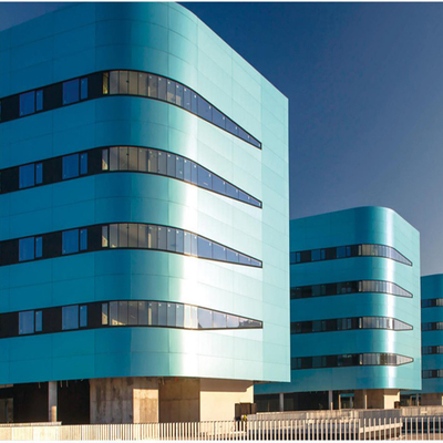 Folhas de fachada de revestimento de metal de liga de alumínio para construção de paredes de cortina