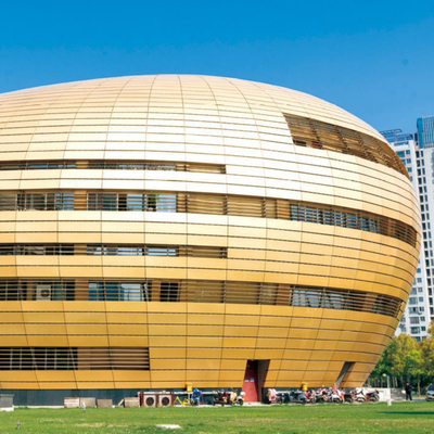 Folhas de fachada de revestimento de metal de liga de alumínio para construção de paredes de cortina