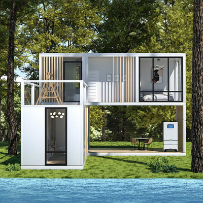 Casa modular de dois andares para escritório e casa pré-fabricada para alugar