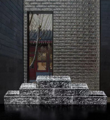 Blocos de cristal mosaico azulejo decoração parede divisória vidro sólido tijolo parede cortina