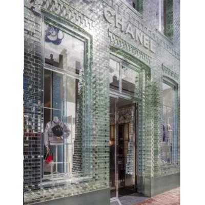 Blocos de cristal mosaico azulejo decoração parede divisória vidro sólido tijolo parede cortina