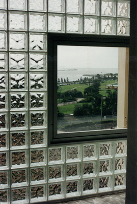 Telas de mosaico de vidro de parede interior transparente para bloco de vidro de cozinha