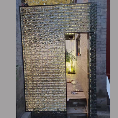 Telas de mosaico de vidro de parede interior transparente para bloco de vidro de cozinha