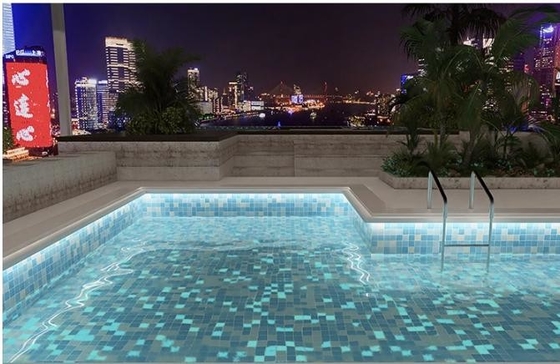 Mosaicos Contemporâneos azulejos brilhantes brilham no escuro azulejos da piscina