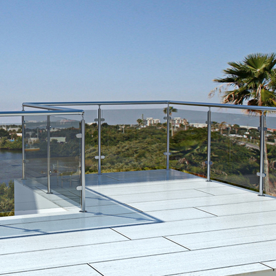 Balustrade de vidro montada em trilho de alta velocidade com durabilidade superior a 5 anos