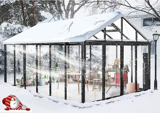 Sala de sol de vidro de alumínio personalizada para economia de energia no jardim de inverno do edifício de escritórios