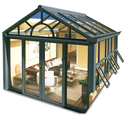 Jardim de Inverno de vidro transparente de alumínio com vidro low-E duplo temperado