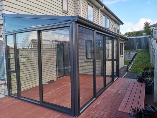 Jardim de Inverno de vidro transparente de alumínio com vidro low-E duplo temperado