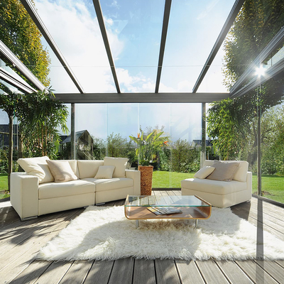 Tamanho personalizado Superfície lisa Painéis solares de vidro teto Solarrooms para jardim solaríaco tenda