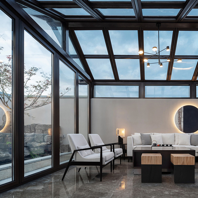 Tamanho personalizado Superfície lisa Painéis solares de vidro teto Solarrooms para jardim solaríaco tenda