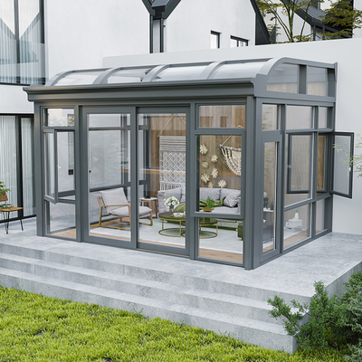 Tamanho personalizado Superfície lisa Painéis solares de vidro teto Solarrooms para jardim solaríaco tenda