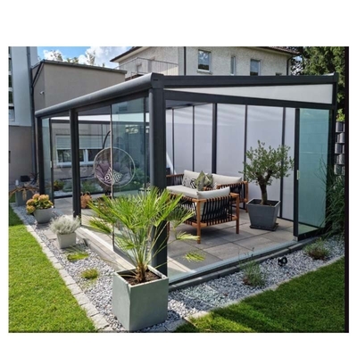 Água Impermeável Sala de sol para jardim de inverno Quadro de alumínio vidro temperado