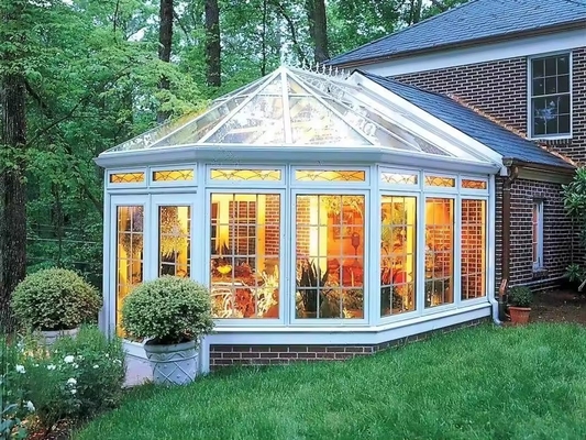Água Impermeável Sala de sol para jardim de inverno Quadro de alumínio vidro temperado