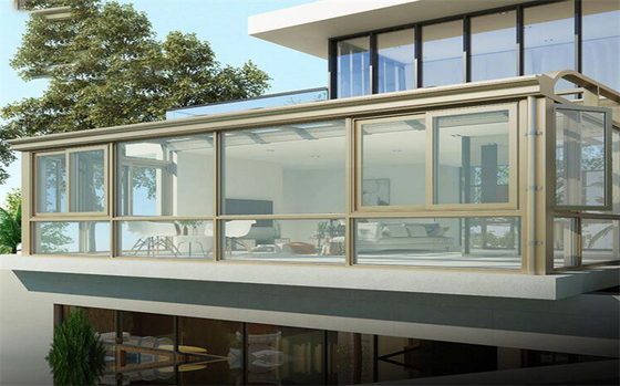 Casa de vidro pré-fabricada Casa verde