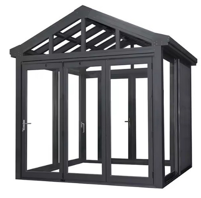 Moderno Design Pequeno quarto de vidro de 4 estações pré-fabricado quarto de sol de alumínio com tamanho personalizado