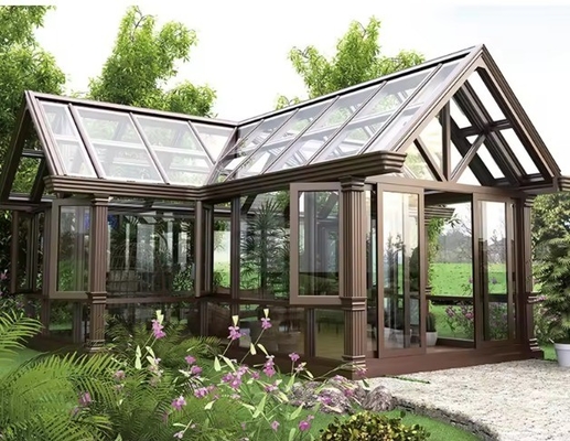 Moderno Design Pequeno quarto de vidro de 4 estações pré-fabricado quarto de sol de alumínio com tamanho personalizado