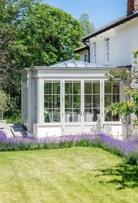 Dimensão personalizada Pequeno quarto de vidro de 4 estações Casa de jardim de inverno Alumínio Sala de sol em cinza