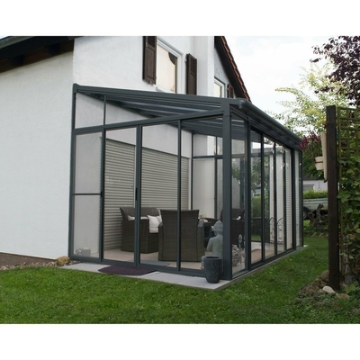 Design moderno Superfície lisa Vila de pé livre Casa de vidro Salas de sol para quatro estações