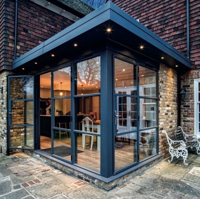 Sliding Double Door Four Season Sun House para Profil de Alumínio em Edifício de Escritórios