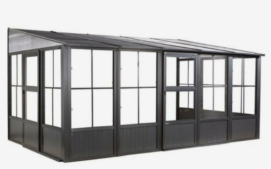Casas de vidro exterior isolado com telhado personalizado e equipamento chinês