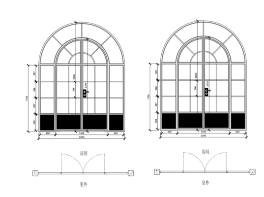 Modern Bridge Cut Off Portas de alumínio janelas Equipamento de processamento Segurança e estilo