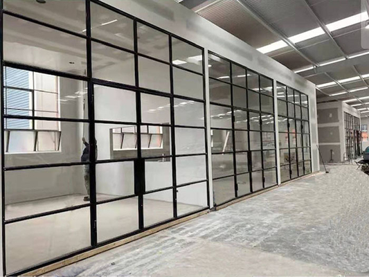 Redução de Ruído Personalizada e Privacidade Porta de Escritório em Vidro Fosco com Estrutura de Aço