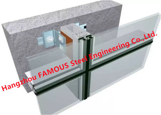 Fachada de vidro escondida da parede de cortina do quadro 8mm 12A/16A 8mm para a construção comercial