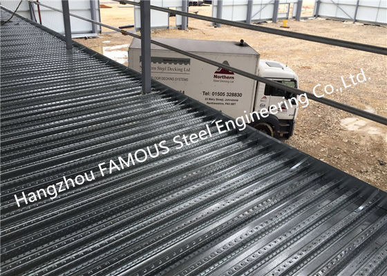 Decking composto do assoalho do metal de 0.8mm-1.2mm para a multi construção ISO9001 do andar