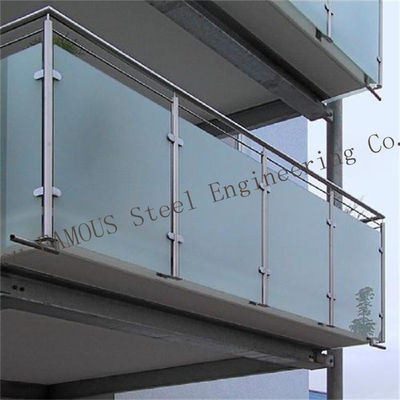 Balcão 40x40mm balaustrada de vidro do corrimão 2205 316L