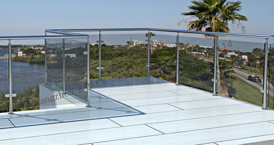 Balcão 40x40mm balaustrada de vidro do corrimão 2205 316L