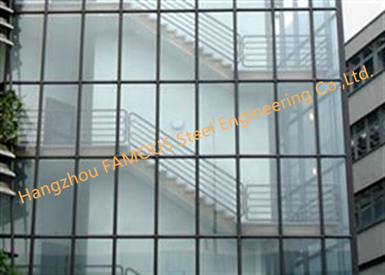 Única parede de cortina de vidro da prata 6mm 12A 6mm com baixo coeficiente de transferência térmica
