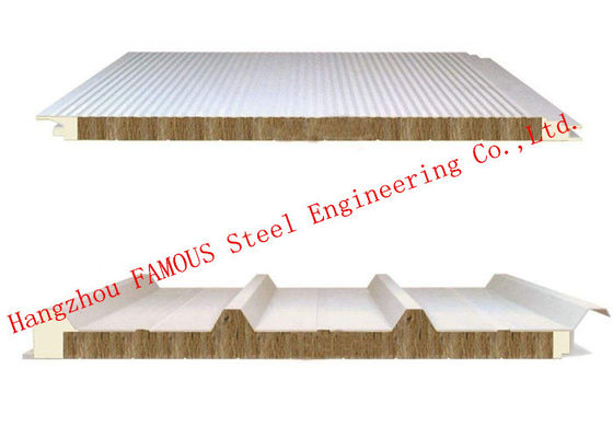 Painéis de parede reciclados do sanduíche de Rockwool 100mm 1150mm
