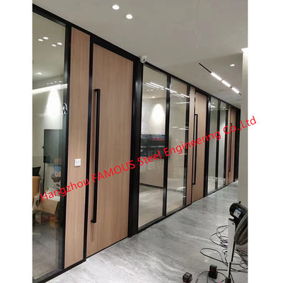 Parede de separação móvel de vidro Cunstomized do escritório interior moderno