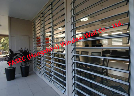 Grelha de alumínio Windproof Windows do Jalousie de Windows da tempestade com malha da tela