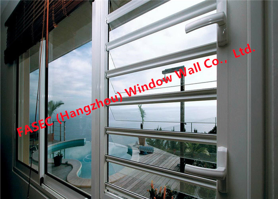 Grelha de alumínio Windproof Windows do Jalousie de Windows da tempestade com malha da tela